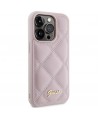 Guess Quilted Metal Logo case for iPhone 15 Pro Max - pink