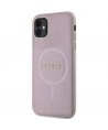 Guess GUHMN61PSAHMCP case for iPhone 11 / Xr - pink Saffiano MagSafe