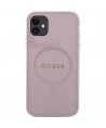 Guess GUHMN61PSAHMCP case for iPhone 11 / Xr - pink Saffiano MagSafe