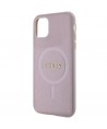 Guess GUHMN61PSAHMCP case for iPhone 11 / Xr - pink Saffiano MagSafe