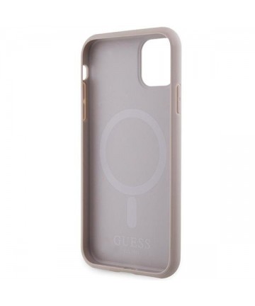 Guess GUHMN61PSAHMCP case for iPhone 11 / Xr - pink Saffiano MagSafe