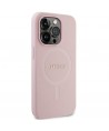 Guess GUHMP13LPSAHMCP case for iPhone 13 Pro / 13 - pink Saffiano MagSafe