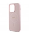Guess GUHMP13LPSAHMCP case for iPhone 13 Pro / 13 - pink Saffiano MagSafe