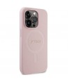 Guess GUHMP14XPSAHMCP case for iPhone 14 Pro Max - pink Saffiano MagSafe
