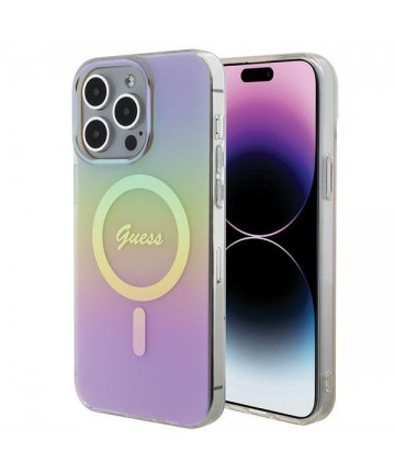 Guess IML Iridescent MagSafe case for iPhone 15 Pro - pink