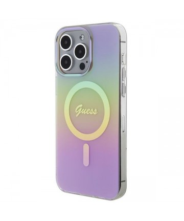Guess IML Iridescent MagSafe case for iPhone 15 Pro - pink