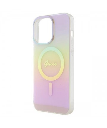 Guess IML Iridescent MagSafe case for iPhone 15 Pro - pink