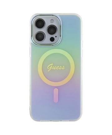 Guess IML Iridescent MagSafe case for iPhone 15 Pro - turquoise