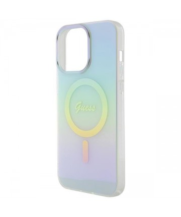 Guess IML Iridescent MagSafe case for iPhone 15 Pro - turquoise