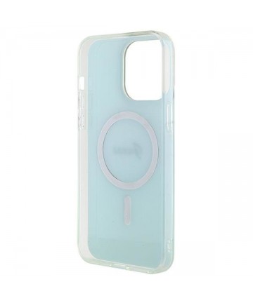 Guess IML Iridescent MagSafe case for iPhone 15 Pro - turquoise