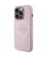 Guess Saffiano MagSafe case for iPhone 15 Pro - pink