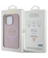 Guess Saffiano MagSafe case for iPhone 15 Pro - pink