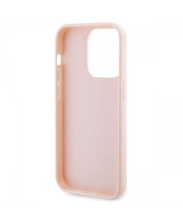Karl Lagerfeld 3D Rubber Glitter Logo case for iPhone 15 Pro - pink