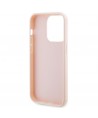 Karl Lagerfeld 3D Rubber Glitter Logo case for iPhone 15 Pro - pink