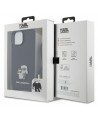 Karl Lagerfeld Crossbody Saffiano Metal Pin Karl & Choupette case for iPhone 15 Plus - black