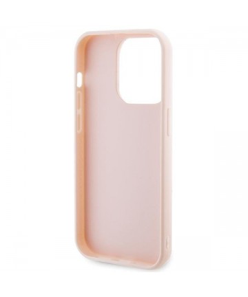 Karl Lagerfeld 3D Rubber Glitter Logo case for iPhone 15 Pro Max - pink