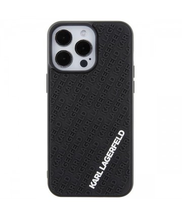Karl Lagerfeld 3D Rubber Multi Logo case for iPhone 15 Pro Max - black