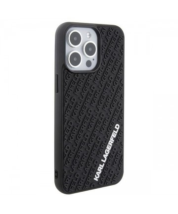 Karl Lagerfeld 3D Rubber Multi Logo case for iPhone 15 Pro Max - black
