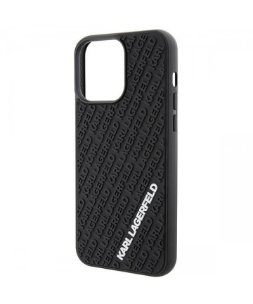 Karl Lagerfeld 3D Rubber Multi Logo case for iPhone 15 Pro Max - black