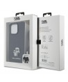 Karl Lagerfeld Crossbody Saffiano Metal Pin Karl & Choupette Case for iPhone 15 Pro Max - Black