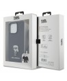 Karl Lagerfeld Crossbody Saffiano Monogram Metal Pin Karl & Choupette Case for iPhone 15 Pro Max - Black