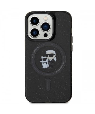 Karl Lagerfeld Karl&Choupette Glitter MagSafe case for iPhone 15 Pro - black