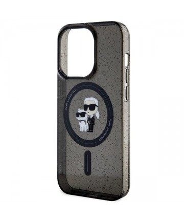 Karl Lagerfeld Karl&Choupette Glitter MagSafe case for iPhone 15 Pro - black