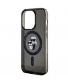 Karl Lagerfeld Karl&Choupette Glitter MagSafe case for iPhone 15 Pro - black