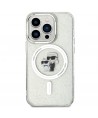 Karl Lagerfeld Karl&Choupette Glitter MagSafe case for iPhone 15 Pro - transparent
