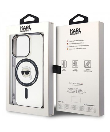 Karl Lagerfeld KLHMP15LHKHNOTK case for iPhone 15 Pro - transparent