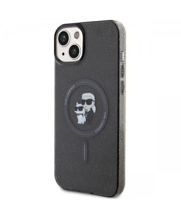 Karl Lagerfeld Karl&Choupette Glitter MagSafe case for iPhone 15 - black