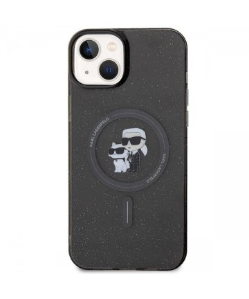 Karl Lagerfeld Karl&Choupette Glitter MagSafe case for iPhone 15 - black