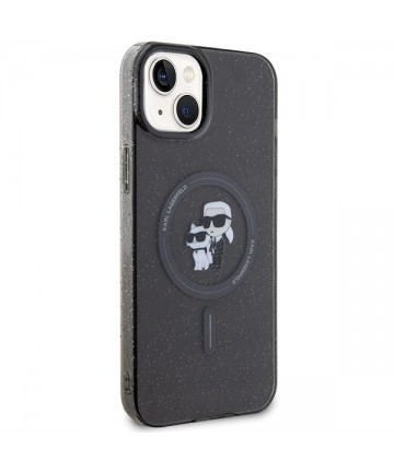 Karl Lagerfeld Karl&Choupette Glitter MagSafe case for iPhone 15 - black