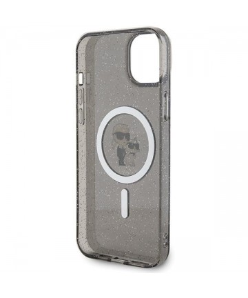 Karl Lagerfeld Karl&Choupette Glitter MagSafe case for iPhone 15 - black