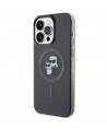 Karl Lagerfeld Karl&Choupette Glitter MagSafe case for iPhone 15 Pro Max - black