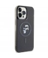 Karl Lagerfeld Karl&Choupette Glitter MagSafe case for iPhone 15 Pro Max - black