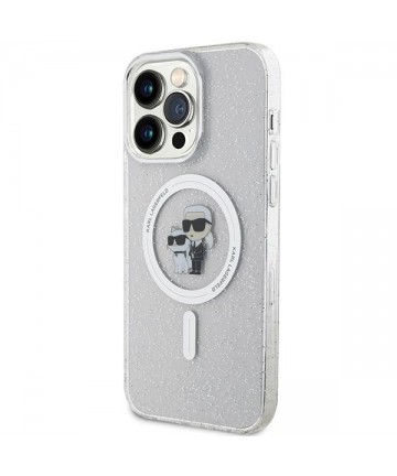 Karl Lagerfeld Karl&Choupette Glitter MagSafe case for iPhone 15 Pro Max - transparent