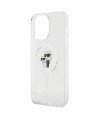 Karl Lagerfeld Karl&Choupette Glitter MagSafe case for iPhone 15 Pro Max - transparent