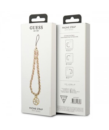 Guess pendant GUTSAS4P Phone Strap pink/pink Chain Metal 4G Charm