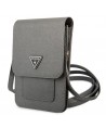 Guess Handbag GUWBSATMGR gray / gray Saffiano Triangle