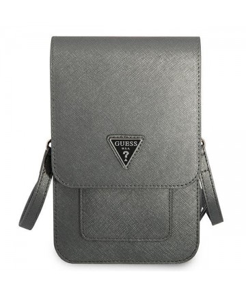 Guess Handbag GUWBSATMGR gray / gray Saffiano Triangle