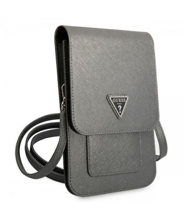 Guess Handbag GUWBSATMGR gray / gray Saffiano Triangle