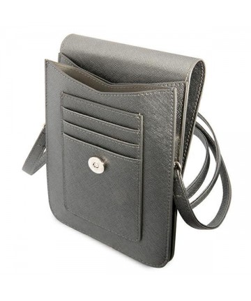 Guess Handbag GUWBSATMGR gray / gray Saffiano Triangle