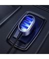 Joyroom fast car charger 5x USB 6.2 A with extension cable black (JR-CL03)