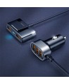 Joyroom fast car charger 5x USB 6.2 A with extension cable black (JR-CL03)