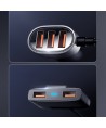 Joyroom fast car charger 5x USB 6.2 A with extension cable black (JR-CL03)