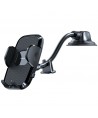 Joyroom car phone holder with flexible arm for dashboard or windshield, black (JR-ZS259)