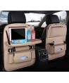Car organizer for the seat foldable shelf mini car table beige