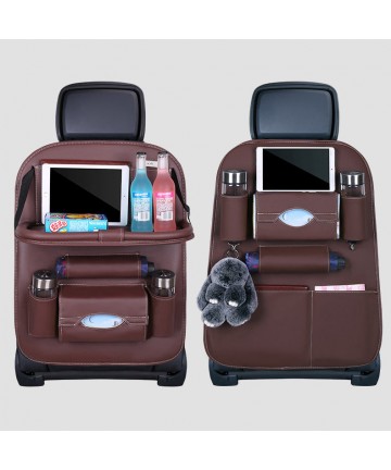 Car organizer for the seat foldable shelf mini car table beige