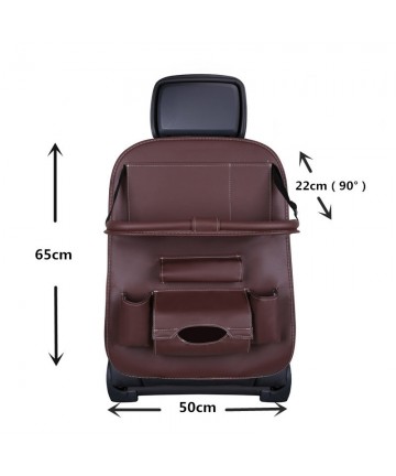Car organizer for the seat foldable shelf mini car table beige
